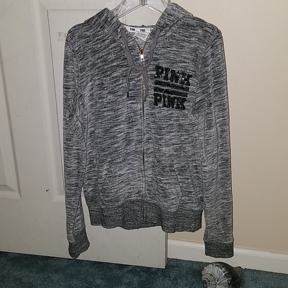 Pink Victoria's Secret Grey / Black Sequins Jacket